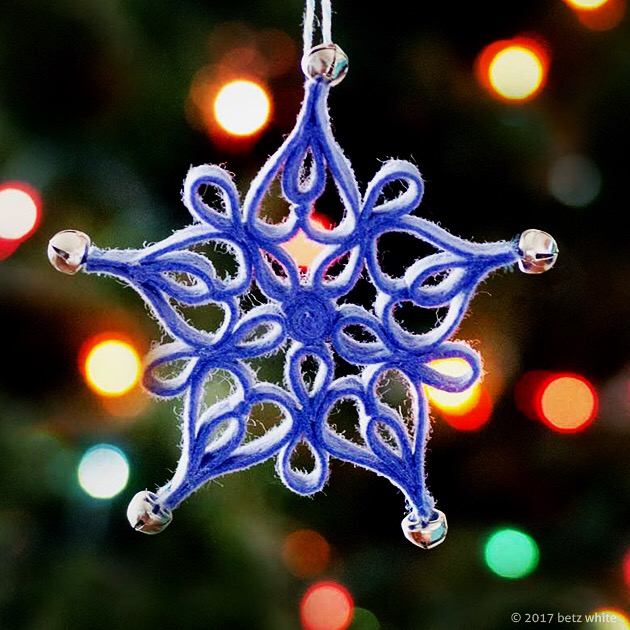 Filigree Snowflake Ornament pattern by betz white