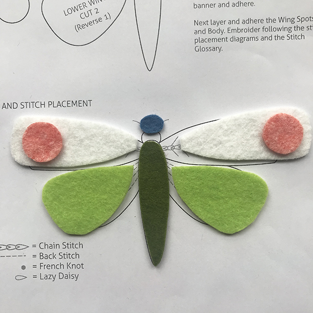 Entomologie Stitch-along layout
