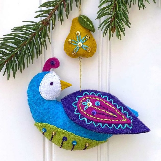 partridge and pear ornament