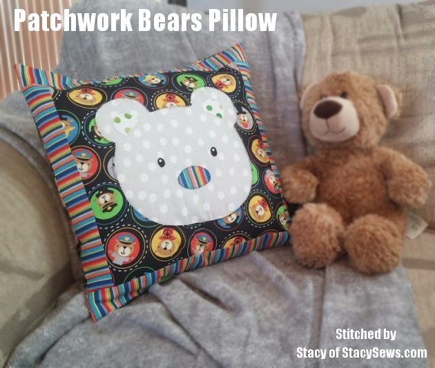 Patchwork Bear Pillow
