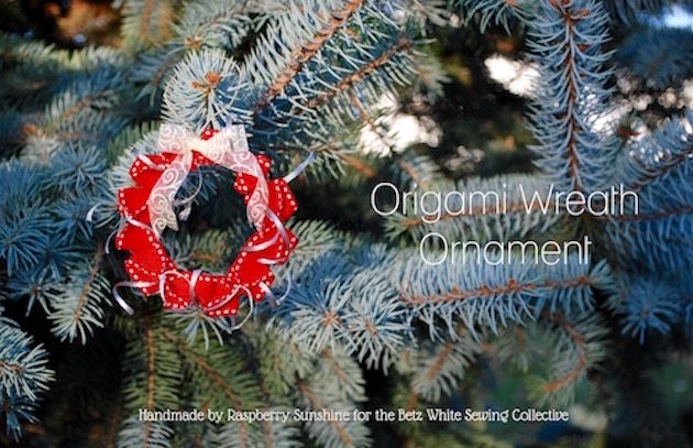 Origami Wreath Ornament - betz white