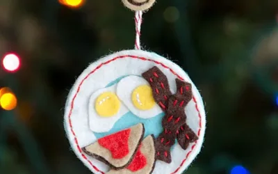Holiday Ornament Stitch-along Club #3: Wakey Wakey Eggs and Bakey!