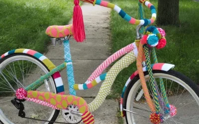 Yarn-art Installation: the bike!