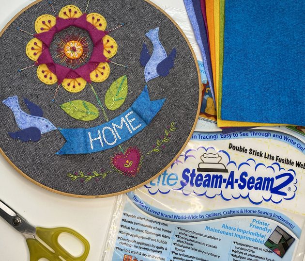 Just One Word embroidery-and-steam-a-seam